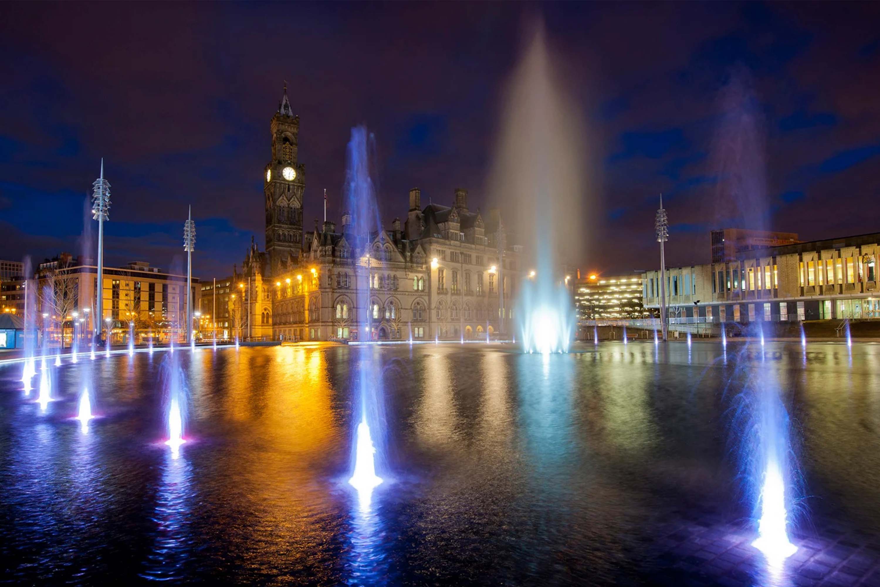 Another Life lighting and water features configured to respond to sensor data
